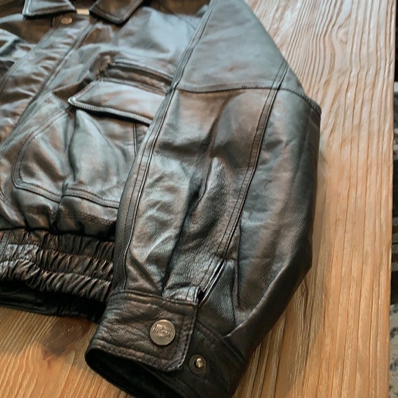 Men’s Genuine Leather Bomber Jacket - Picture 4 of 14